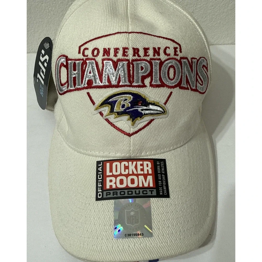 BALTIMORE RAVENS Football 2000 Conference Champions Super Bowl Hat With‎ Tags